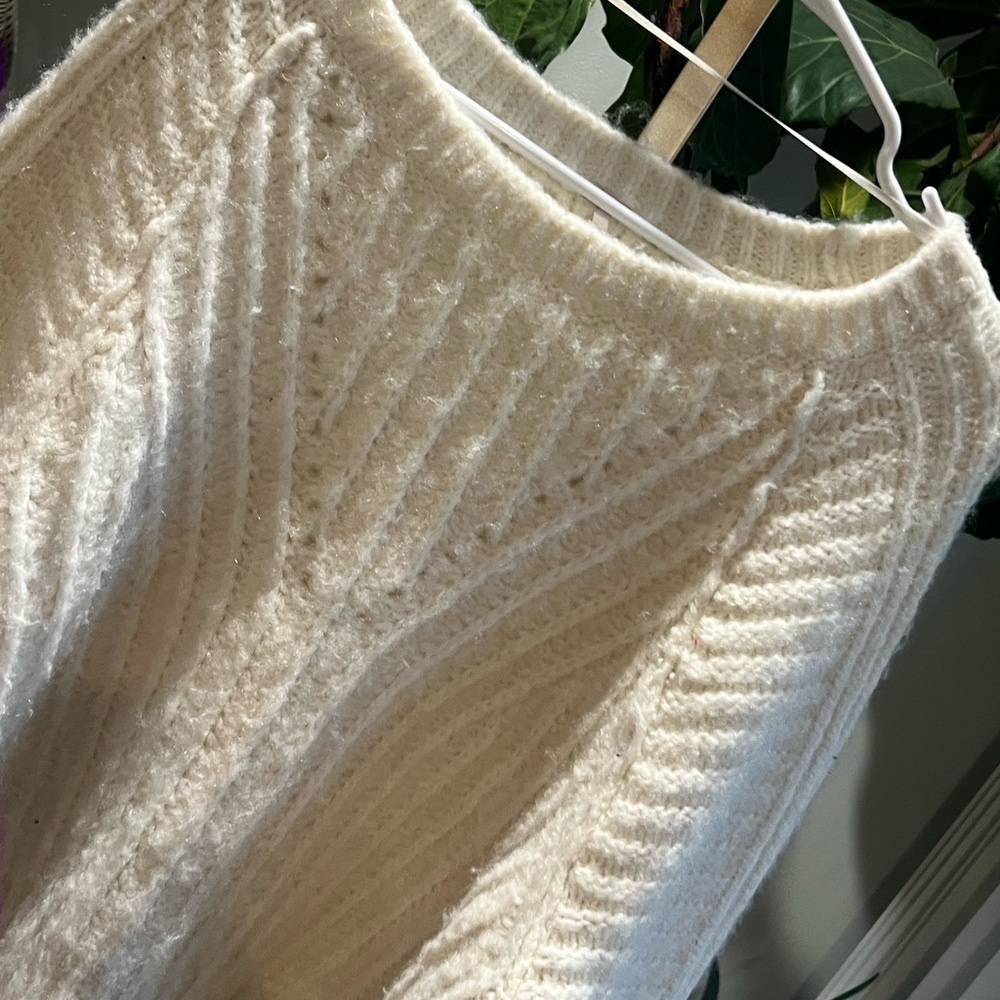 Free People Cream Crew Neck Sweater - Picture 4 of 8